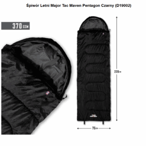 Śpiwór Letni Major Tac Maven Pentagon Czarny